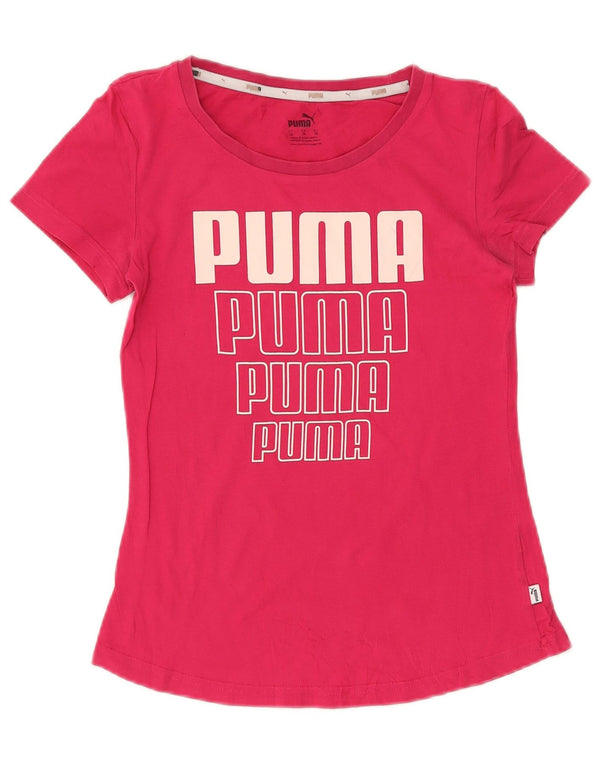 Camiseta feminina PUMA com estampa gráfica UK 6 XS rosa