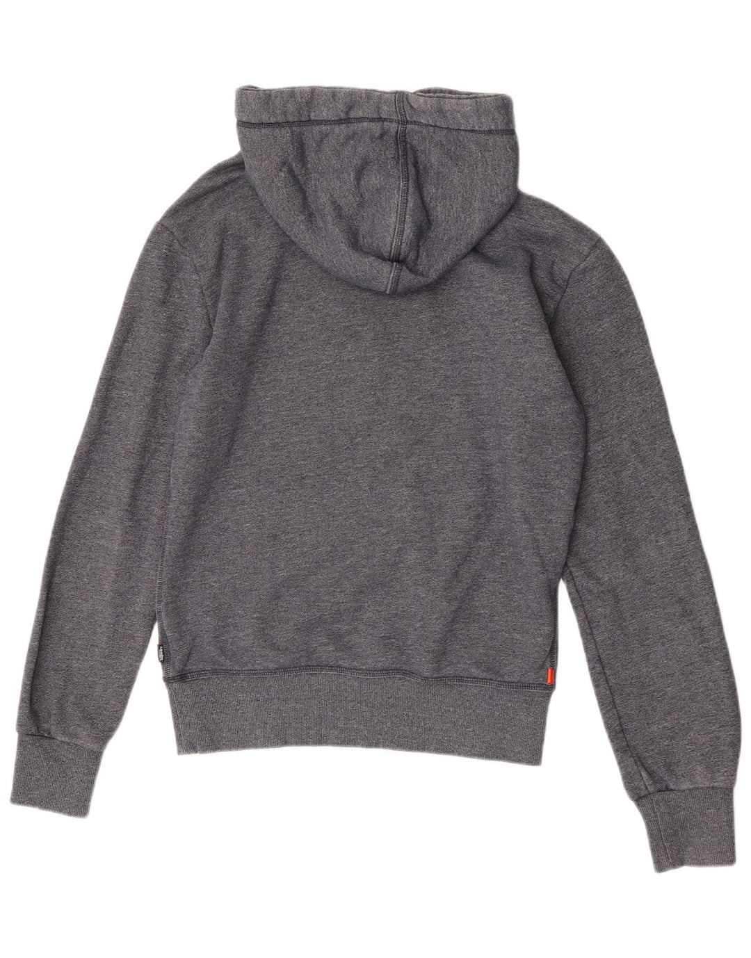 Suéter com capuz gráfico masculino Superdry pequeno algodão cinza