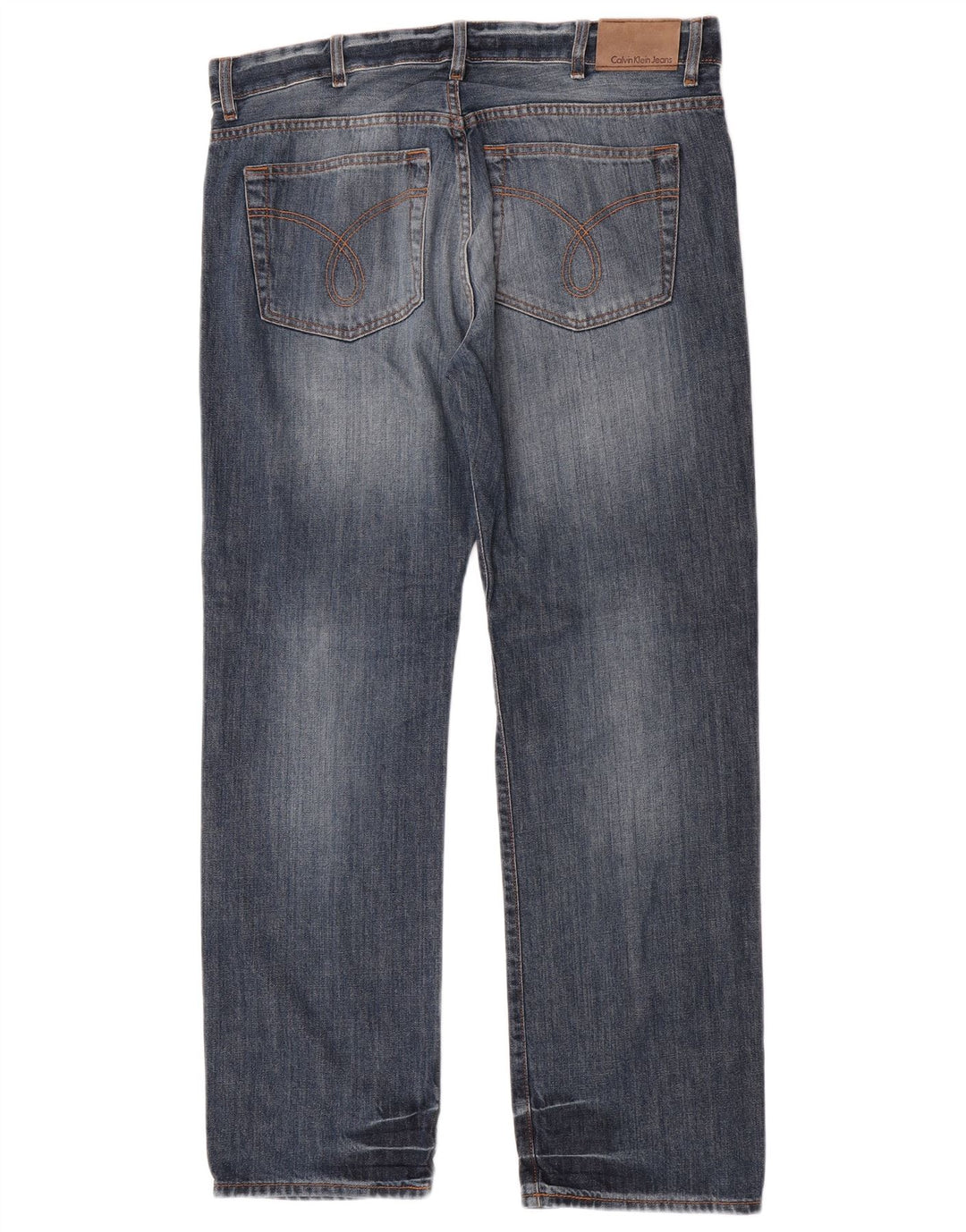 Calça jeans reta masculina Calvin Klein W36 L32 algodão azul