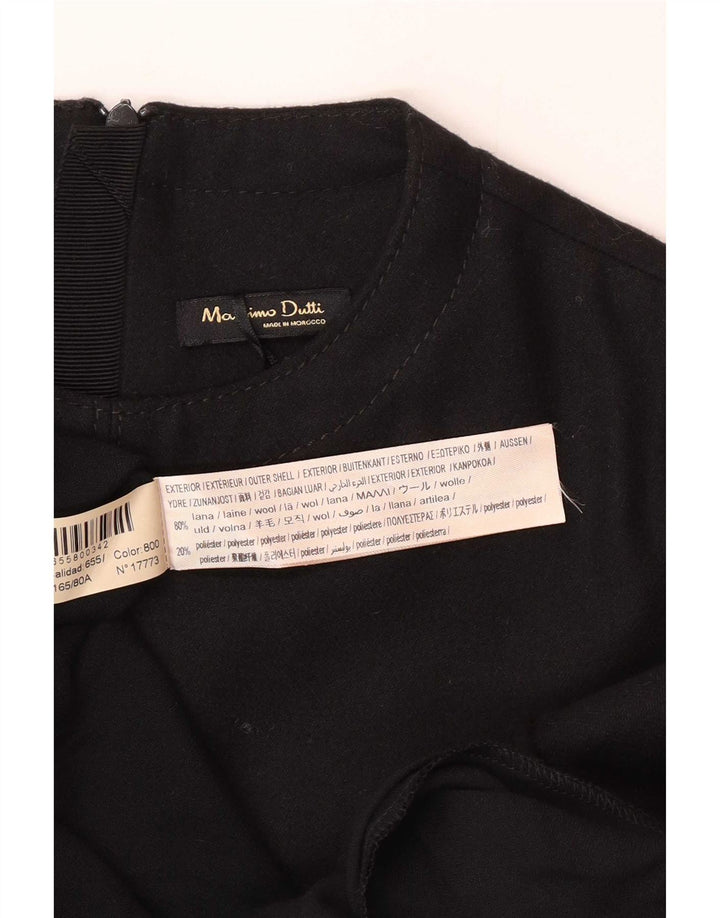 Vestido maxi feminino Massimo Dutti EU 34 2XS lã preta