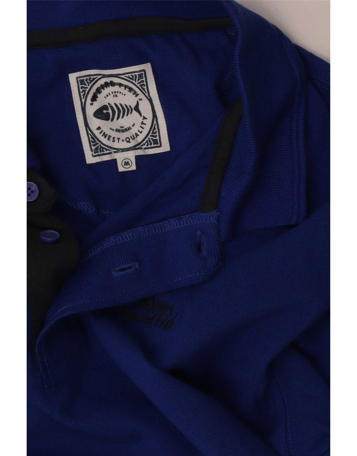 Camisa polo masculina Weird Fish azul médio