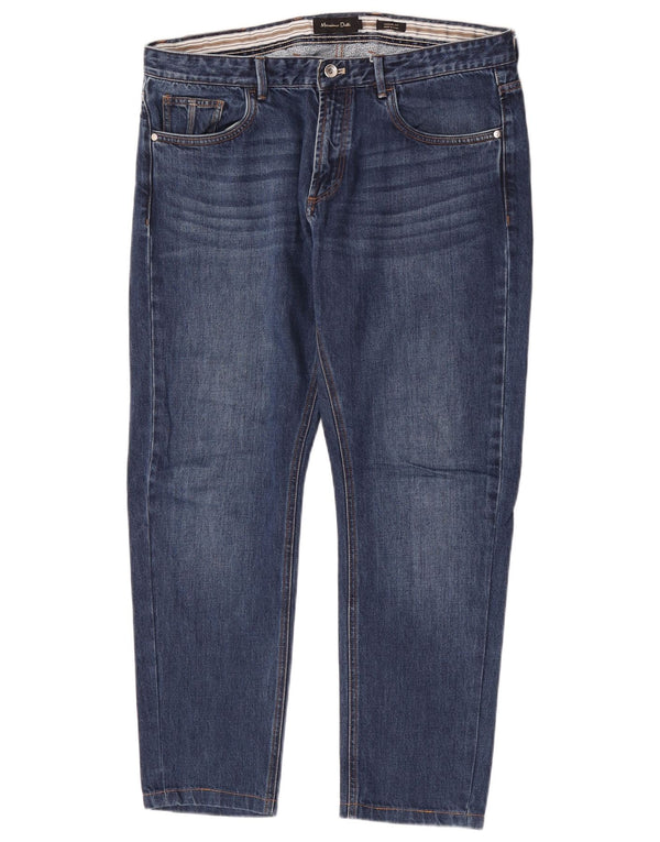 Massimo Dutti Masculino Casual Fit Jeans Reto EU 44 Grande W34 L28 Azul