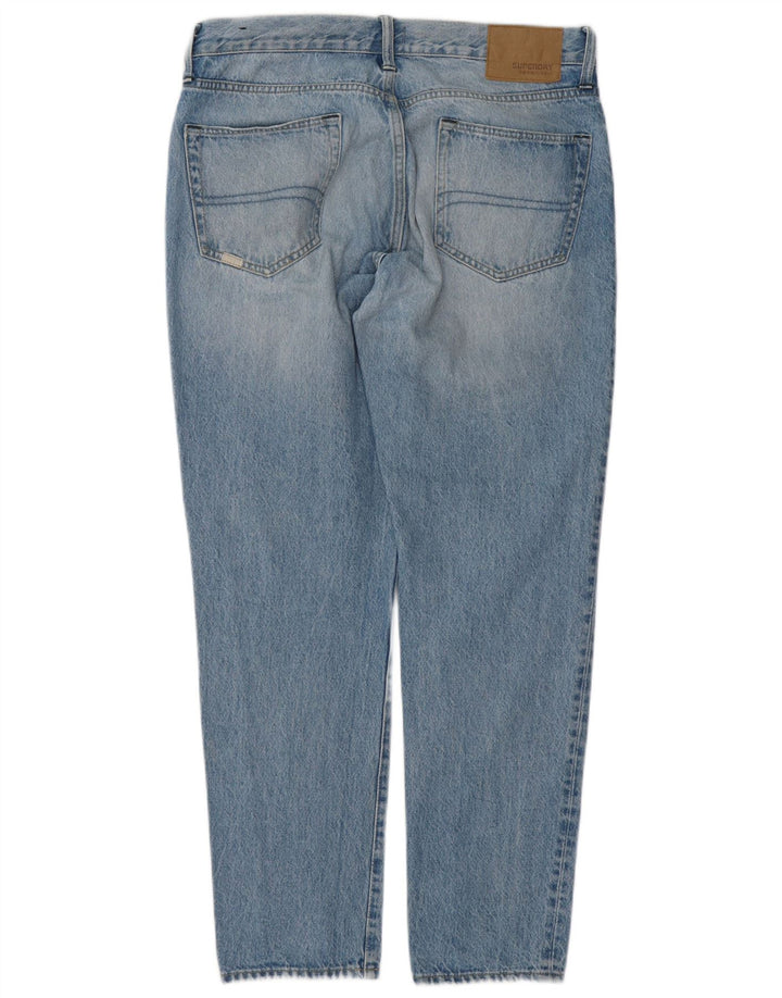 Superdry Mens Conor Tapered Jeans W32 L30 Azul Algodão