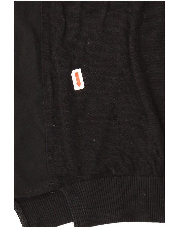 Suéter feminino Zara de manga curta com gola tartaruga Reino Unido 14 médio preto