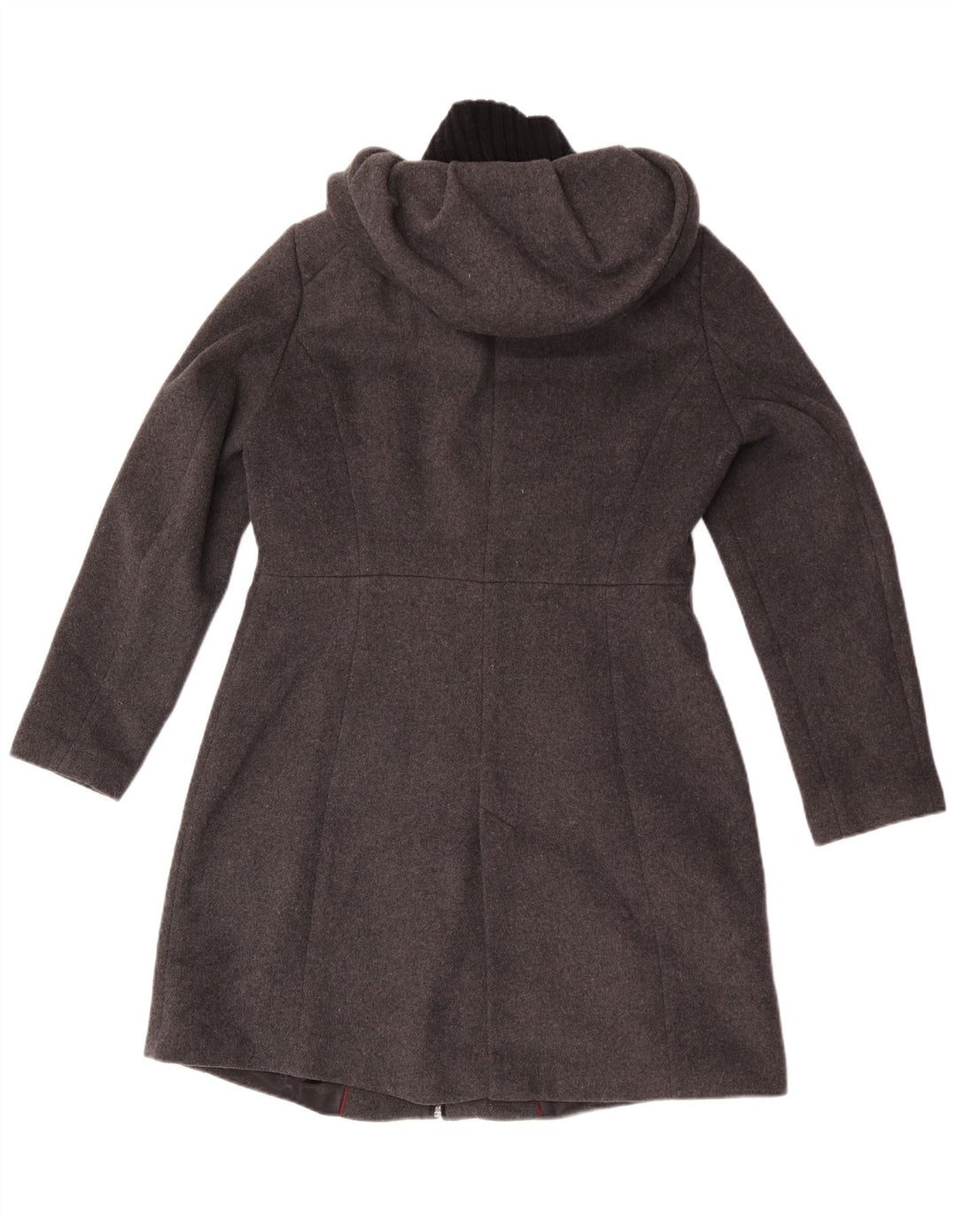 Sobretudo feminino Zara com capuz UK 18 XL cinza