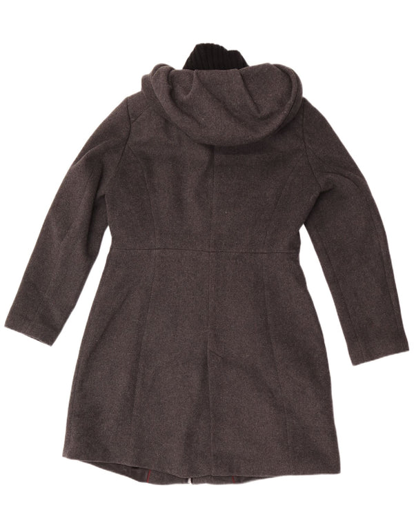 Sobretudo feminino Zara com capuz UK 18 XL cinza