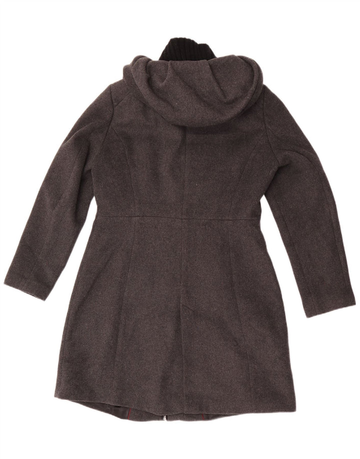 Sobretudo feminino Zara com capuz UK 18 XL cinza