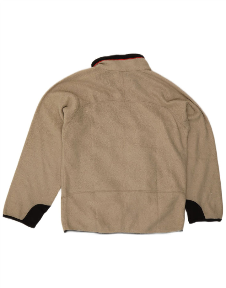 Jaqueta masculina Fila Fleece UK 36 poliéster colorblock bege pequeno