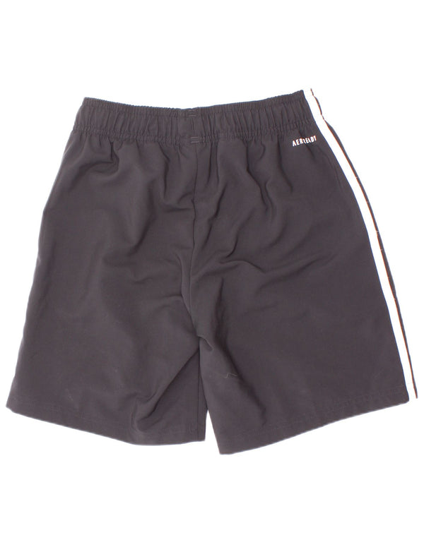 Shorts esportivos Adidas Aeroready para meninos 9-10 anos preto poliéster