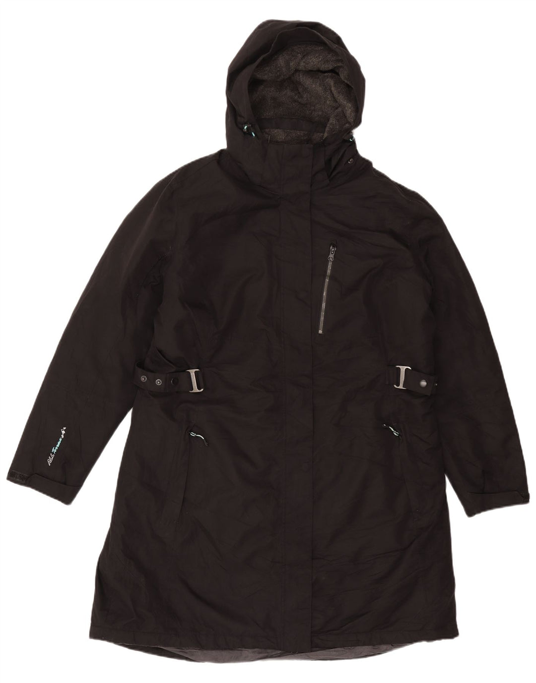 Casaco corta-vento feminino com capuz Killtec UK 16 grande poliéster preto