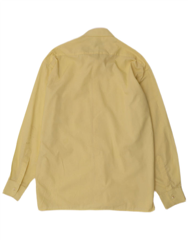 Camisa masculina Pierre Cardin tamanho 42 16 1/2 grande poliéster amarelo