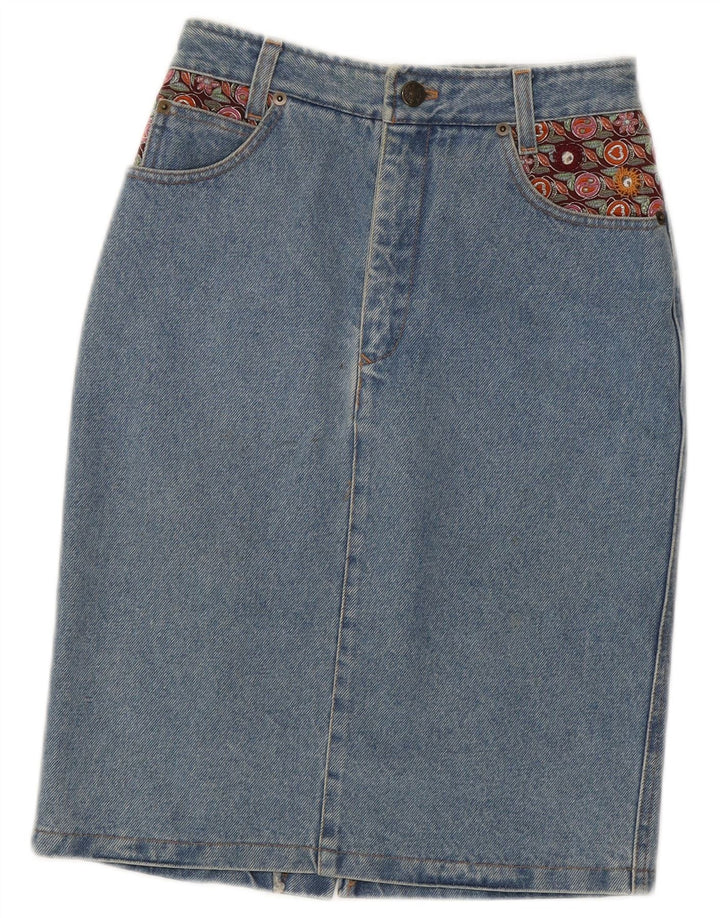 Saia jeans feminina Swinger IT 41 médio W27 algodão azul