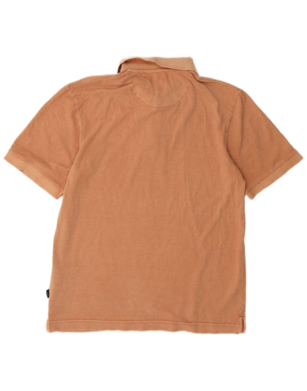 Camisa polo masculina Jack & Jones pequena laranja algodão