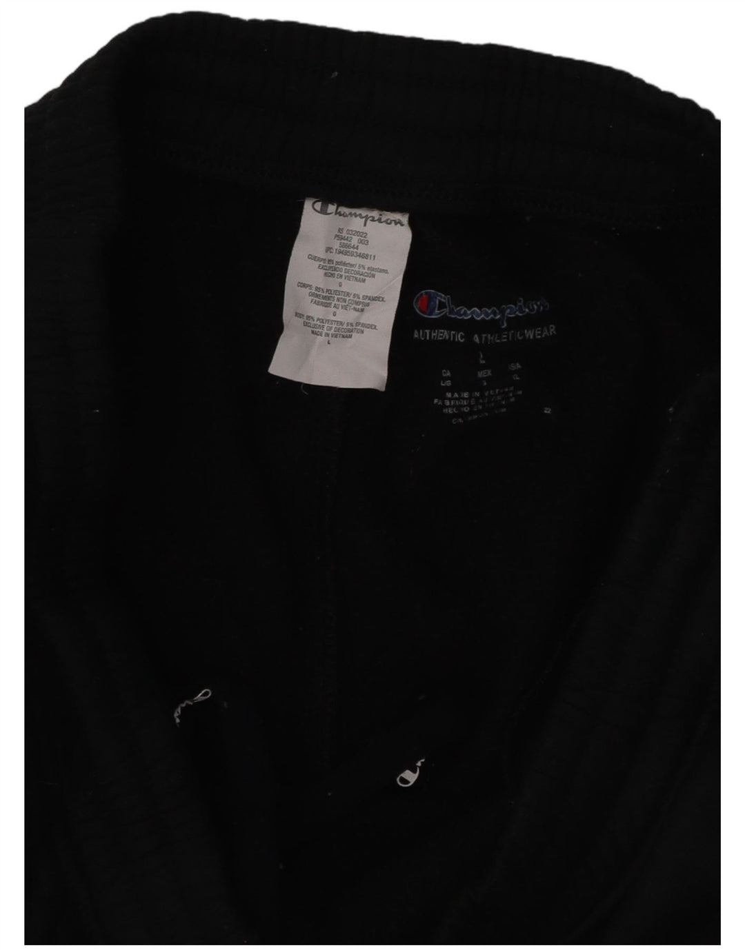 Calça de treino feminina CHAMPION Joggers UK 14 grande algodão preto