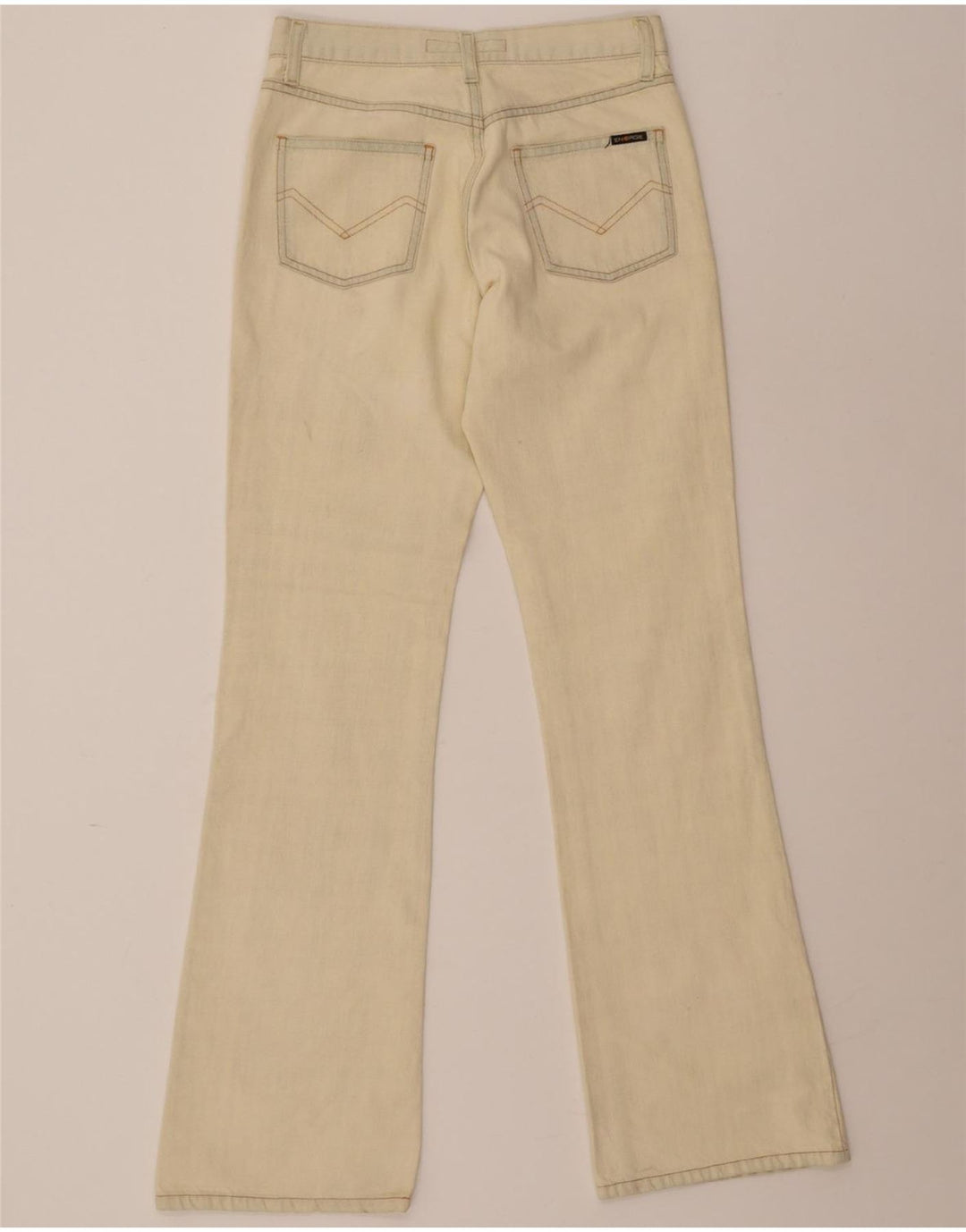 ENERGIE Womens Bootcut Jeans W28 L32 Off White Cotton Vintage Energie and Second-Hand Energie from Messina Hembry 
