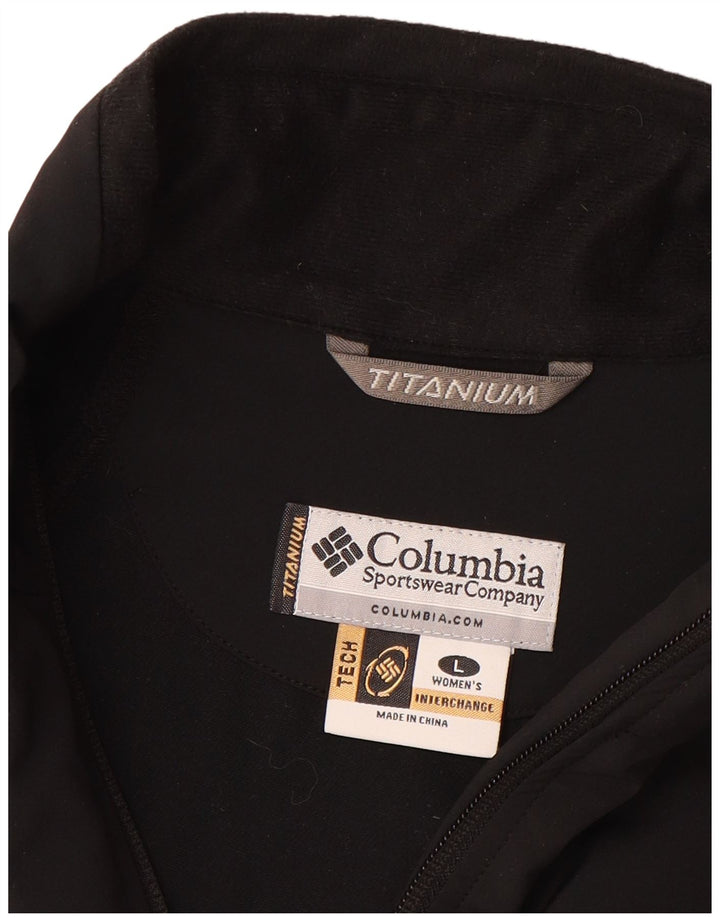 COLUMBIA Womens Interchange Tracksuit Top Jacket UK 16 Grande Preto