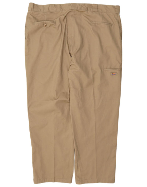 Calças cargo retas masculinas Dickies W44 L32 poliéster bege