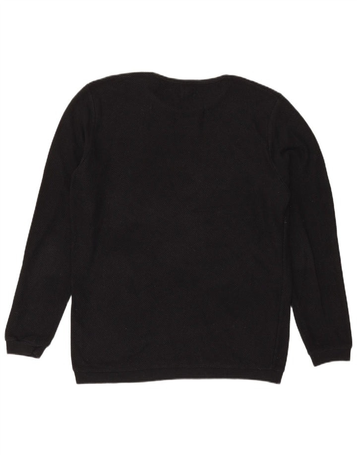 Zara Suéter masculino com gola redonda XL preto poliéster