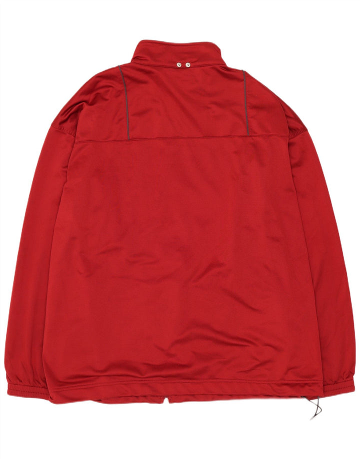 Reebok Mens Tracksuit Top Jacket XL Poliéster Vermelho