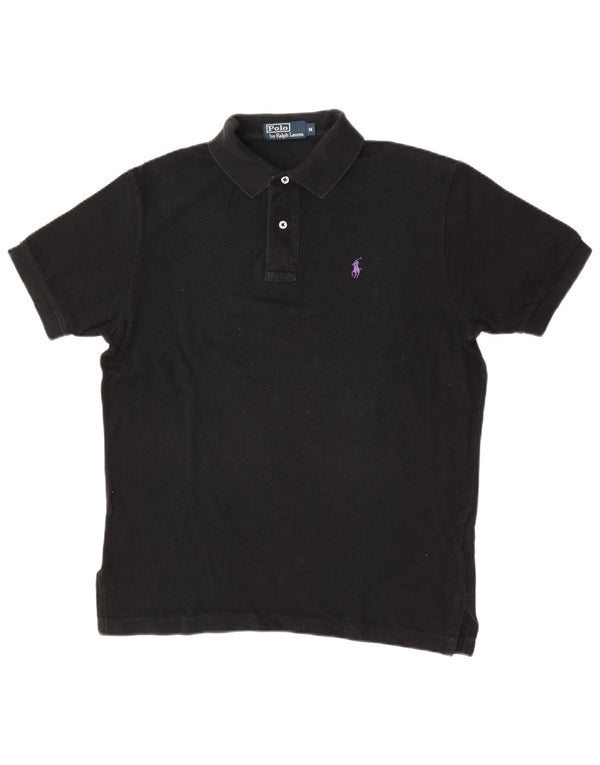 Camisa polo masculina Polo Ralph Lauren de algodão preto médio