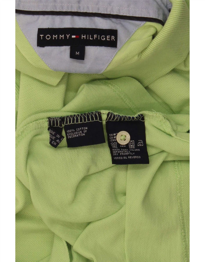 Camisa polo masculina Tommy Hilfiger algodão verde médio