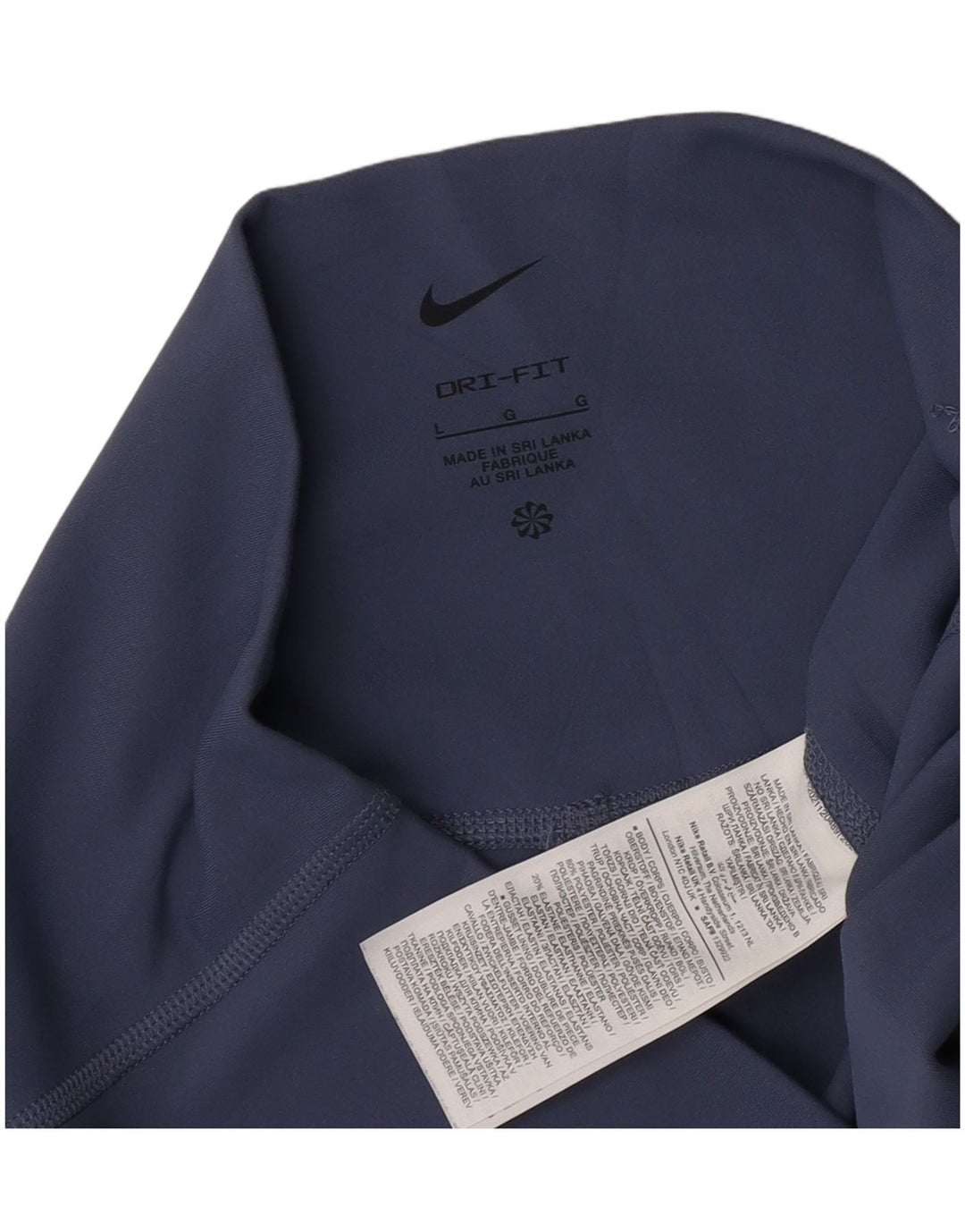 Leggings Nike Dri Fit Feminino UK 14 Grande Azul Marinho Poliéster