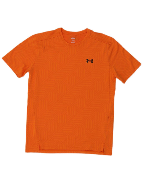 Under Armour Mens Camiseta Top Pequeno Poliéster Geométrico Laranja