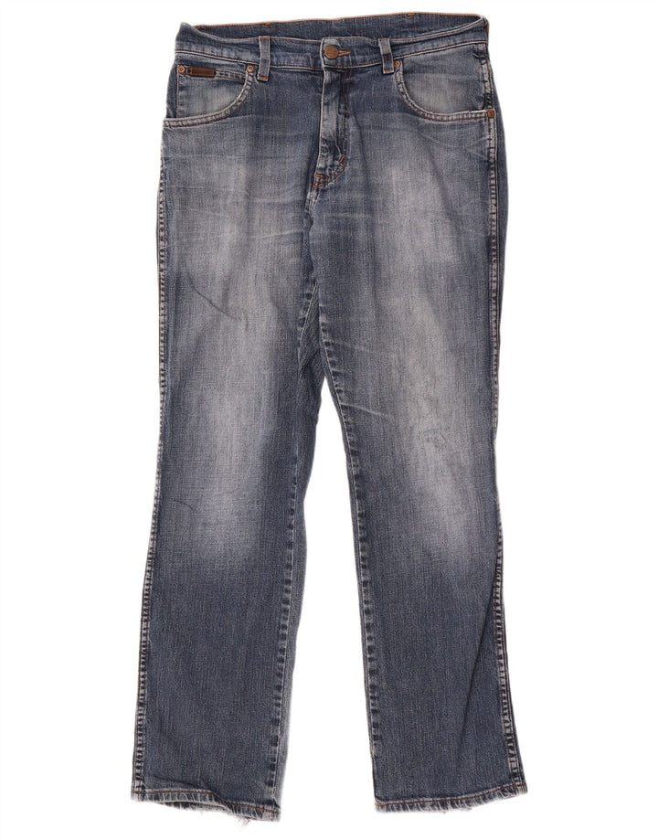 Wrangler Masculino Texas Stretch Straight Jeans W31 L30 Azul Algodão