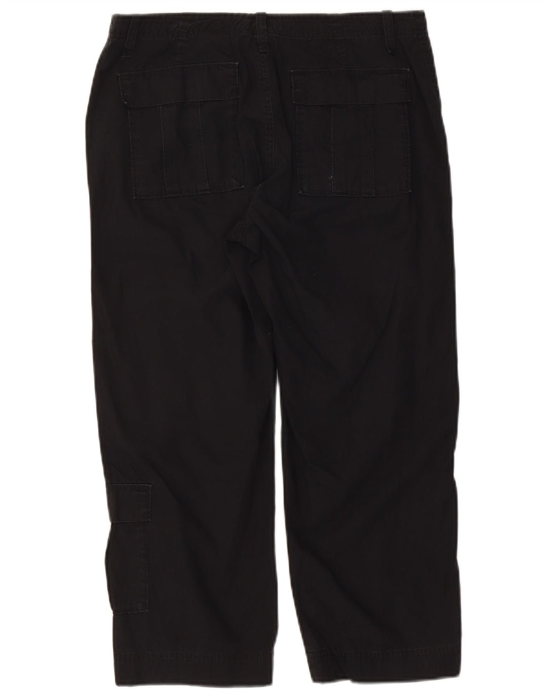 Calça feminina Eddie Bauer Vashon Fit Capri EUA 8 médio W30 L22 preta