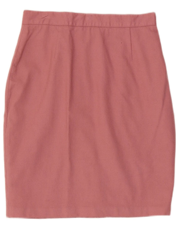 Saia lápis feminina de cintura alta Benetton IT 48 XL W30 lã rosa
