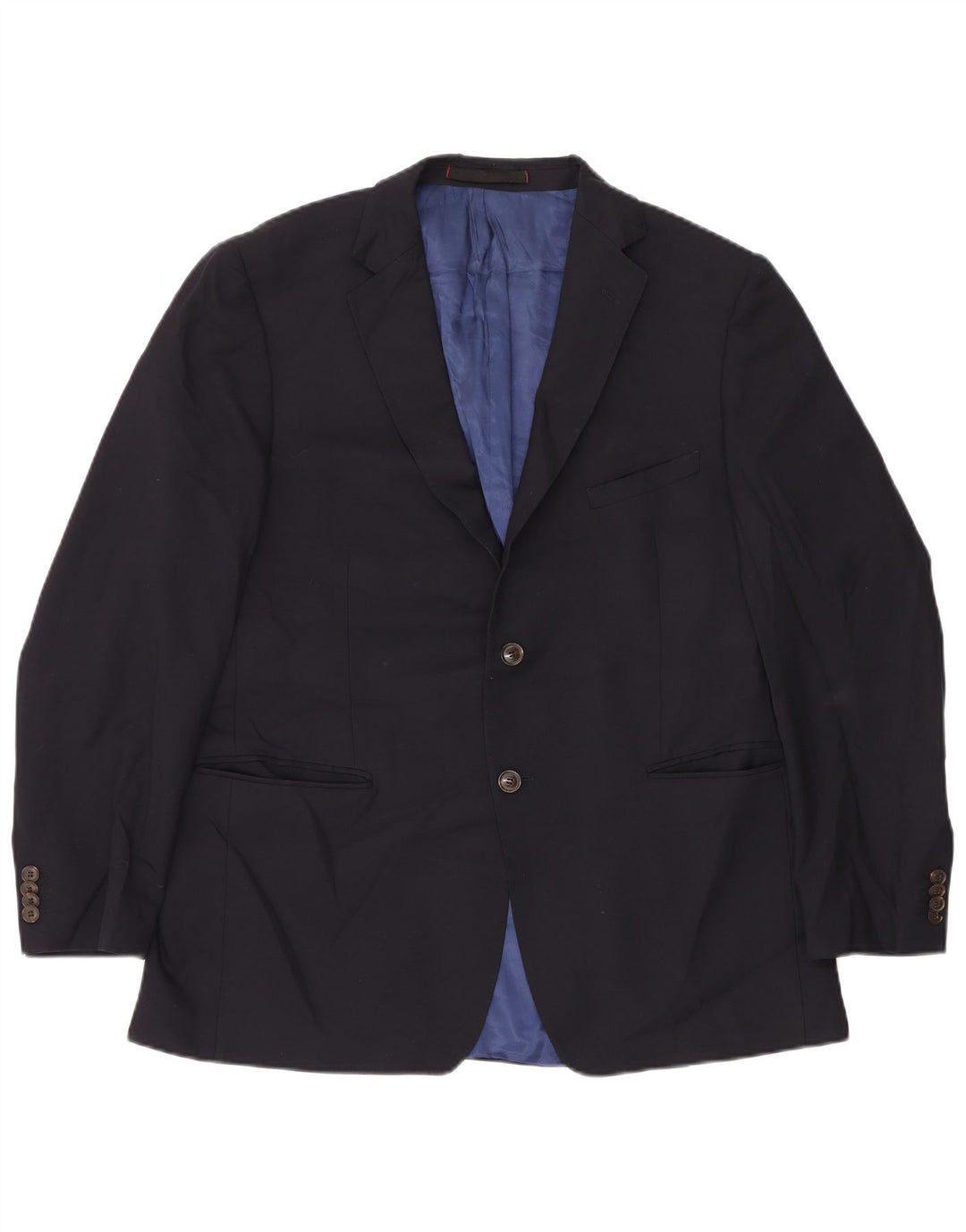 Jaqueta blazer masculina de 2 botões Marks & Spencer Reino Unido 42 grande azul marinho