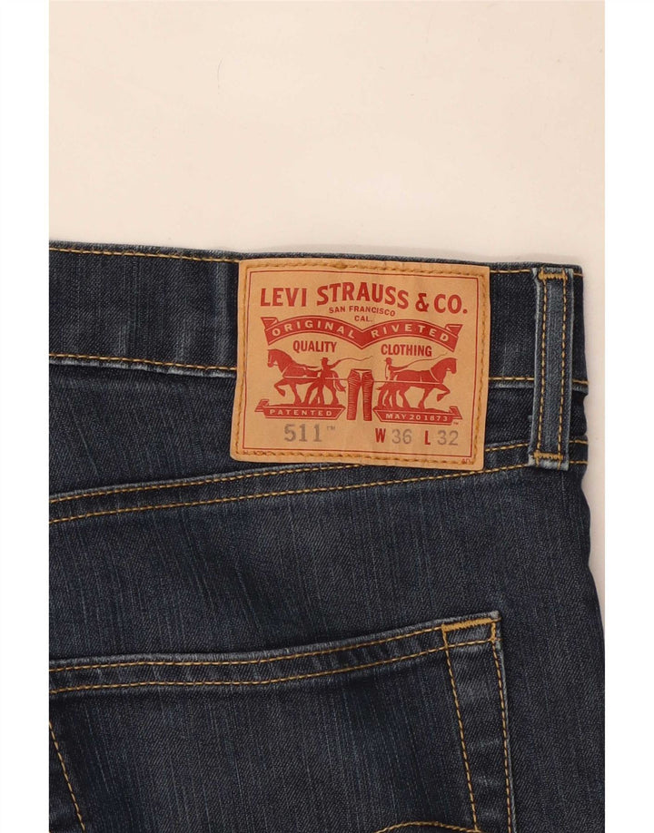 Calça jeans feminina Levi's 511 Slim W36 L32 azul marinho