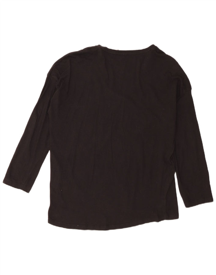 Zara Womens Trafaluc Oversized Top Manga 3/4 Reino Unido 10 Pequeno Preto