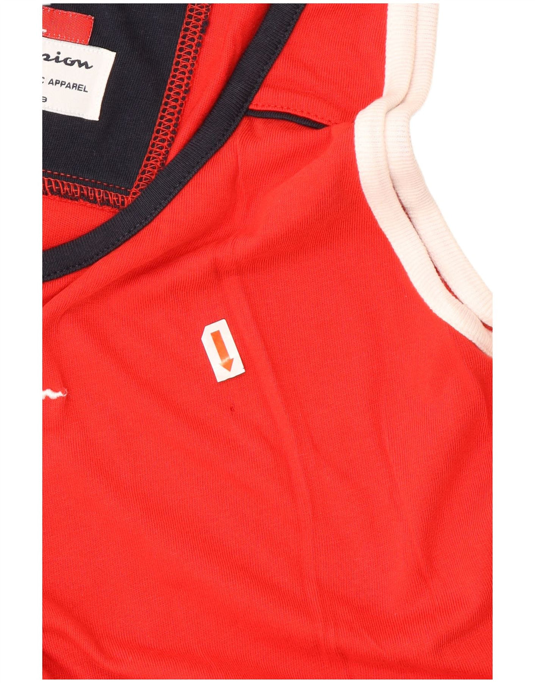 CHAMPION Mens Graphic Vest Top XL Vermelho Colorblock Algodão