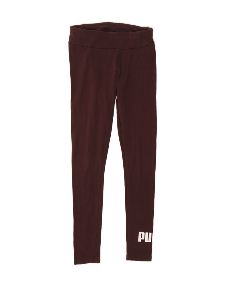 PUMA Womens Graphic Leggings UK 6 XS  Brown Cotton Vintage Puma and Second-Hand Puma from Messina Hembry 