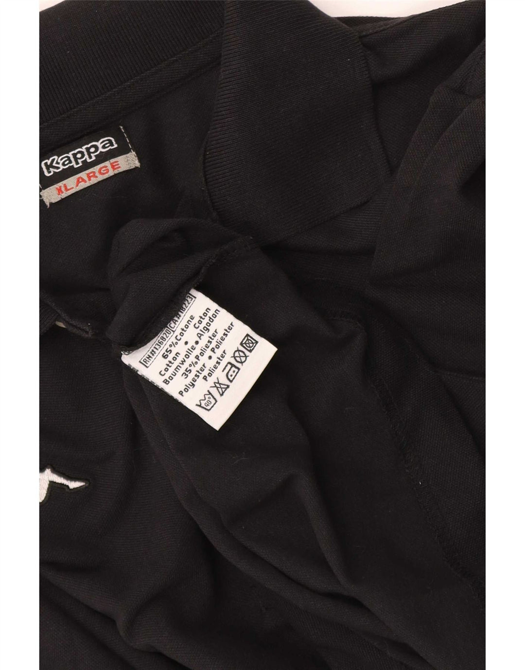 Camisa polo masculina Kappa XL algodão preto