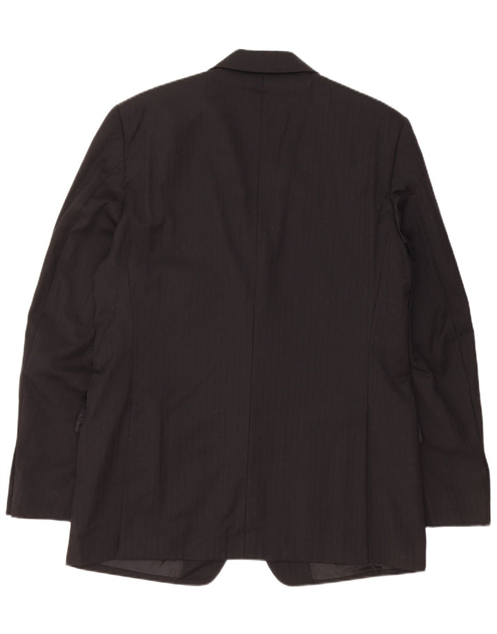 Jaqueta blazer masculina de 2 botões HUGO BOSS EU 50 grande listra preta