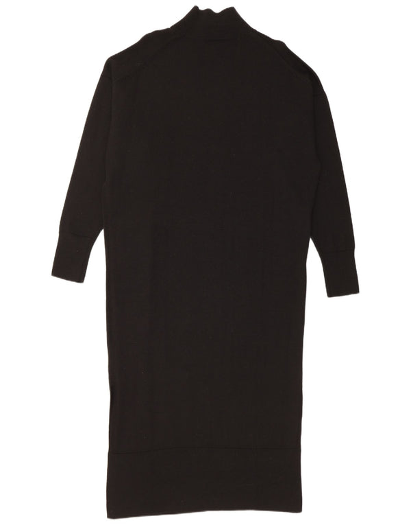 Cos Womens Maxi Jumper Oversized Vestido Reino Unido 10 Pequeno Lã Preta