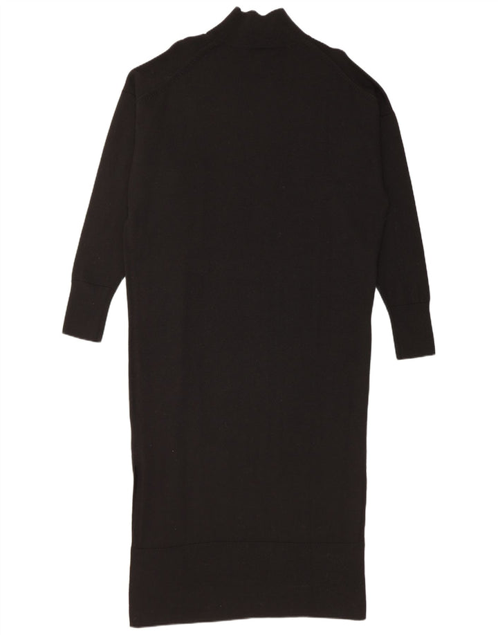 Cos Womens Maxi Jumper Oversized Vestido Reino Unido 10 Pequeno Lã Preta