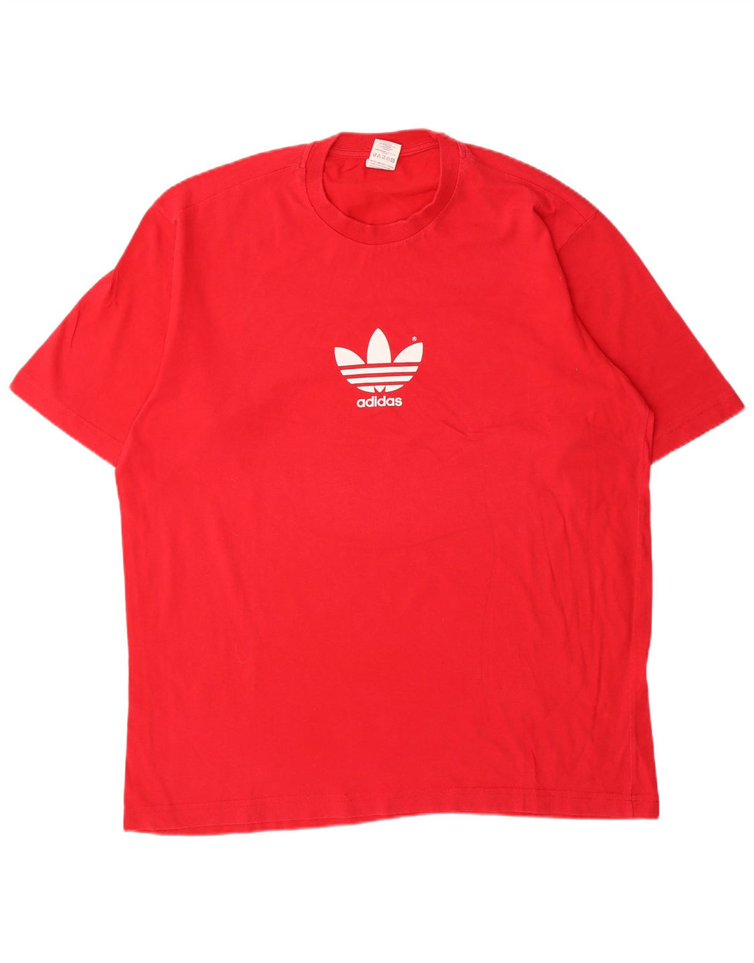 Adidas Mens Graphic T-Shirt Top Grande Algodão Vermelho