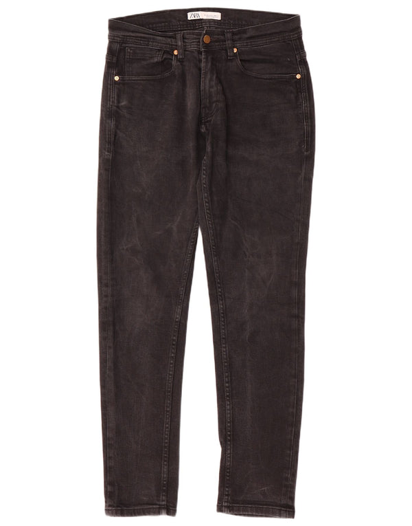 Zara Mens Slim Jeans EU 40 Médio W31 L30 Preto