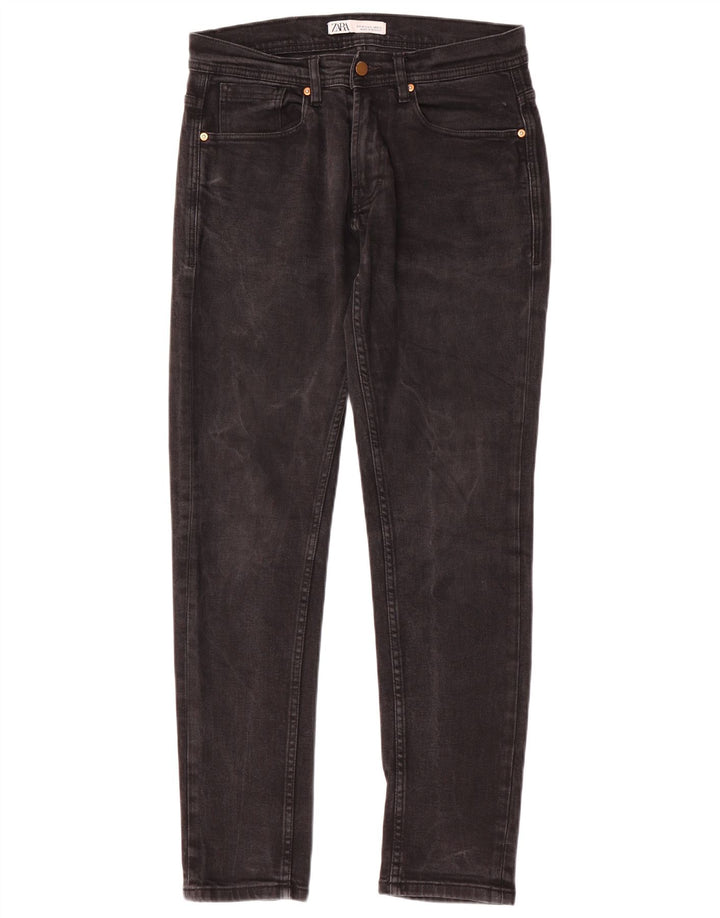 Zara Mens Slim Jeans EU 40 Médio W31 L30 Preto