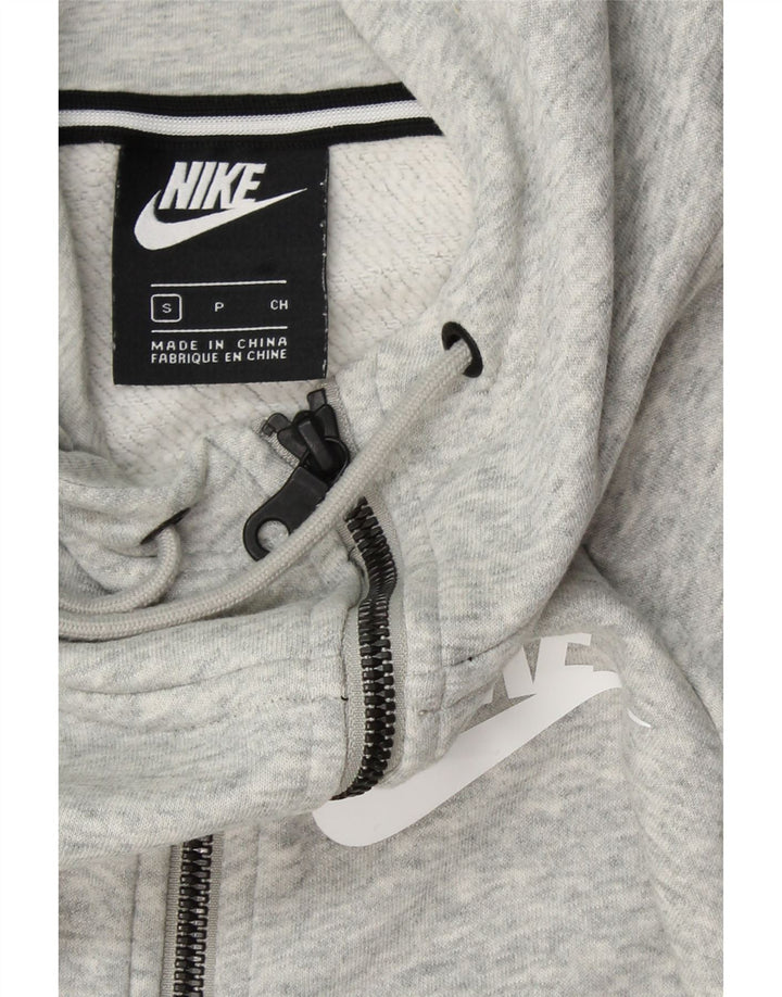 NIKE Mens Zip Hoodie Sweater Small Grey Flecked Cotton Vintage Nike and Second-Hand Nike from Messina Hembry 