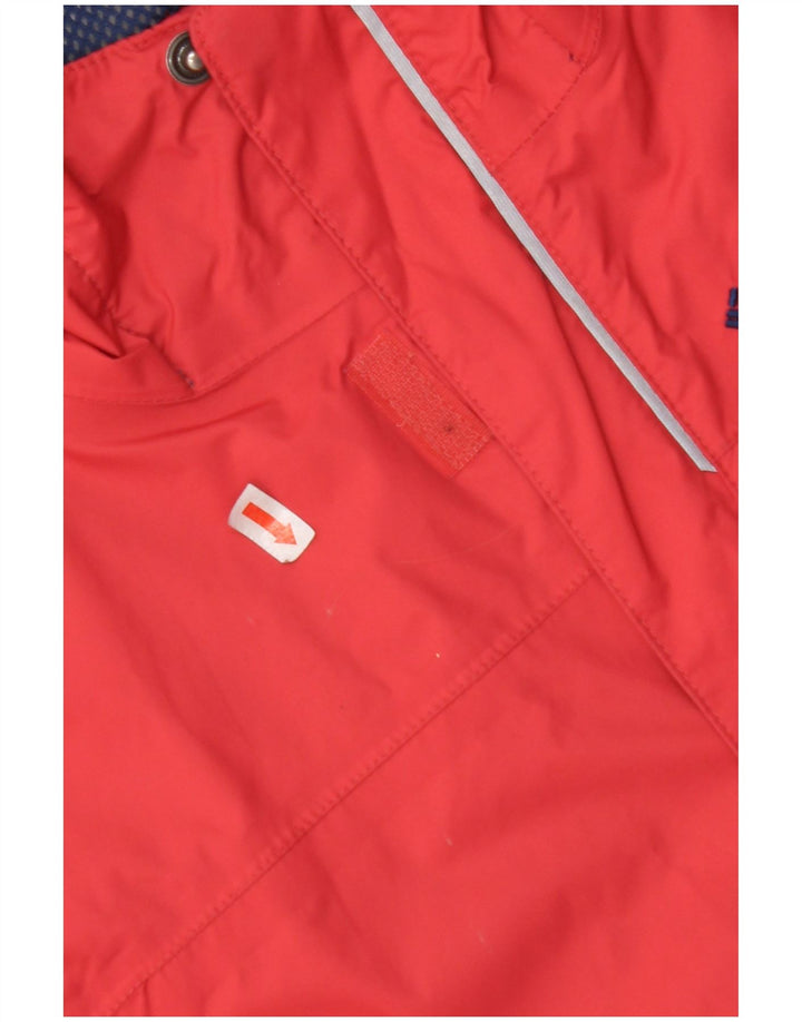Jaqueta de chuva feminina com capuz COLUMBIA Reino Unido 12 nylon vermelho médio