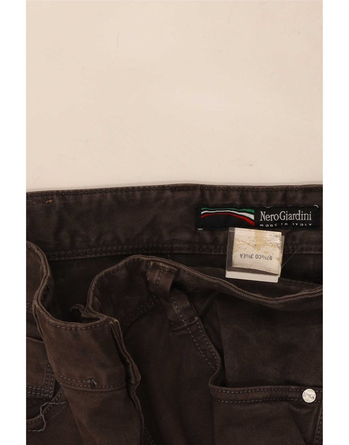 Calça jeans reta masculina Nero Giardini W34 L35 algodão marrom