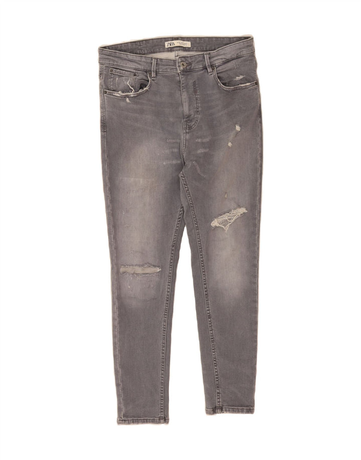 ZARA Mens Distressed Slim Jeans EU 40 Medium W31 L28 Grey Cotton Vintage Zara and Second-Hand Zara from Messina Hembry 