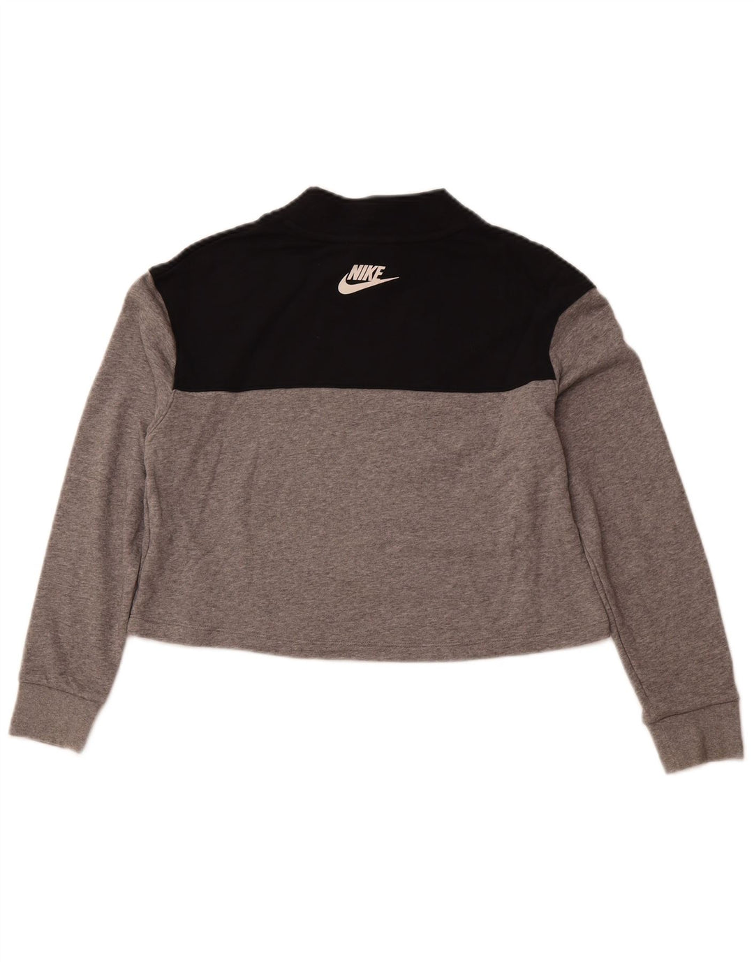 NIKE Meninas Crop Standard Fit Moletom Jumper 13-14 Anos XL Cinza