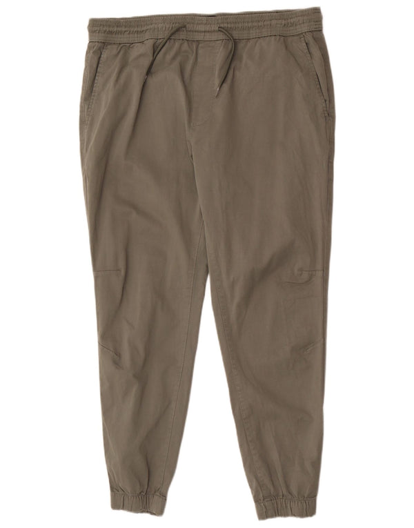 Calça Zara Mens Joggers Chino XL W34 L28 Algodão Verde