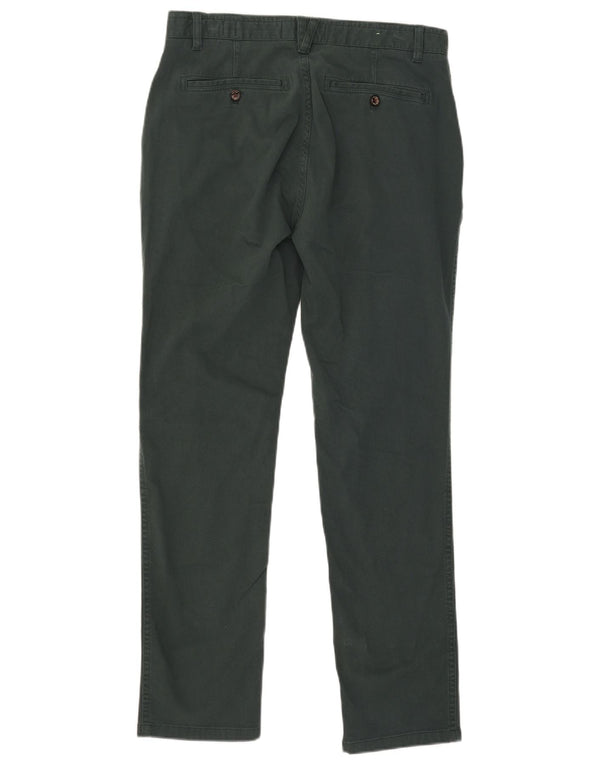 Calça Chino Regular Reta Masculina Fat Face W34 L30 Algodão Verde