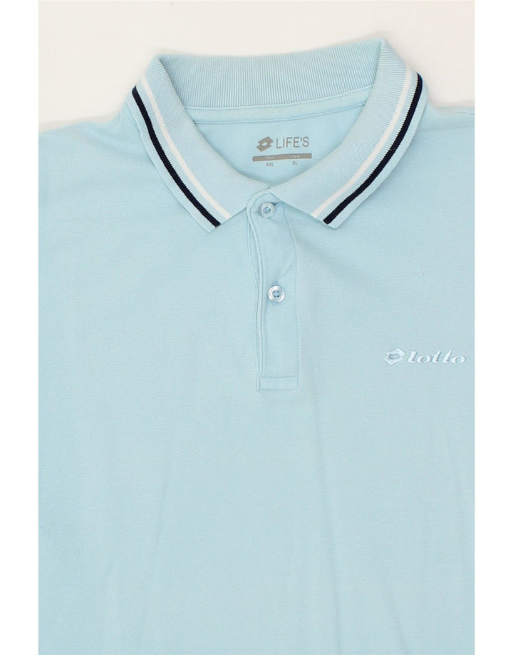 LOTTO Mens Polo Shirt XL Blue Cotton Vintage Lotto and Second-Hand Lotto from Messina Hembry 